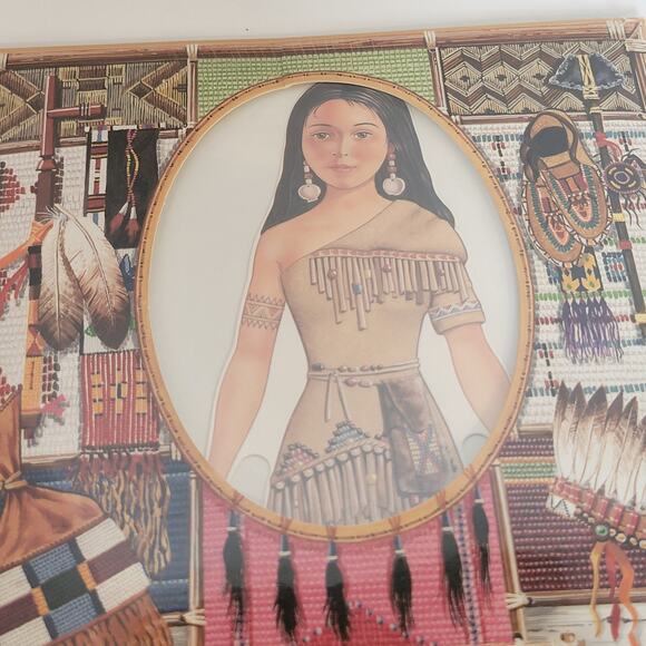 1995 Pocahontas Paper Doll Peck Aubry Vintage Book John Smith Powhatan USA - Picture 5 of 9